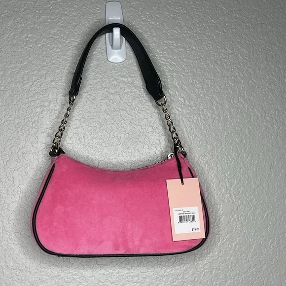 NEW Juicy Couture Hot Pink Heritage Shoulder Bag Y2K Preppy‎ Crown NWT Purse - Picture 2 of 8